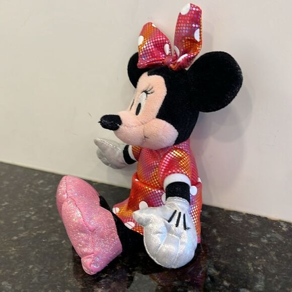 TY Beanie Baby - Disney Sparkle - MINNIE MOUSE (Rainbow Dress) (8 inch) - Picture 3 of 9